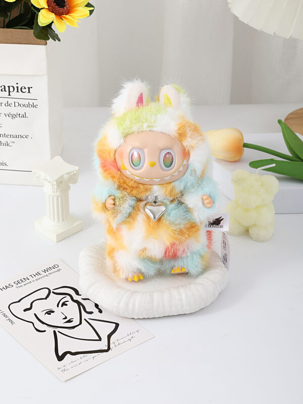 1J5A9674 Bubble Mart LABUBU Pulling Cloth Third Generation Front High Energy Vinyl Face Plush Pendant