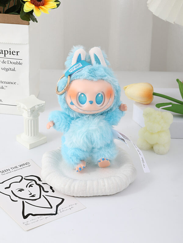 1J5A9675 Bubble Mart LABUBU Pulling Cloth Third Generation Front High Energy Vinyl Face Plush Pendant