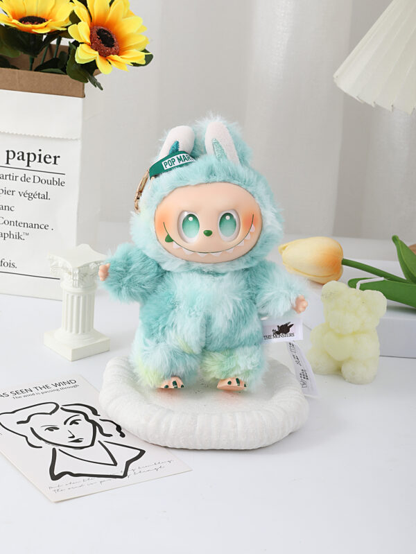 1J5A9678 Bubble Mart LABUBU Pulling Cloth Third Generation Front High Energy Vinyl Face Plush Pendant