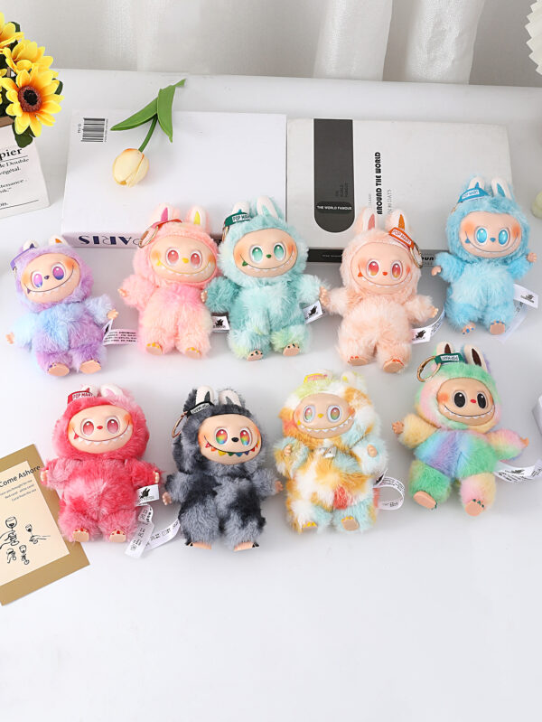 1J5A9682 Bubble Mart LABUBU Pulling Cloth Third Generation Front High Energy Vinyl Face Plush Pendant