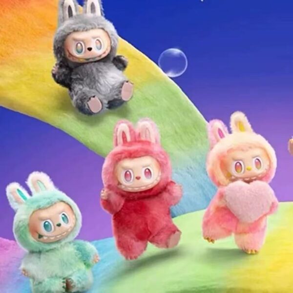 6318fcb0ebe74e73675de63b2297dab4 Bubble Mart LABUBU Pulling Cloth Third Generation Front High Energy Vinyl Face Plush Pendant